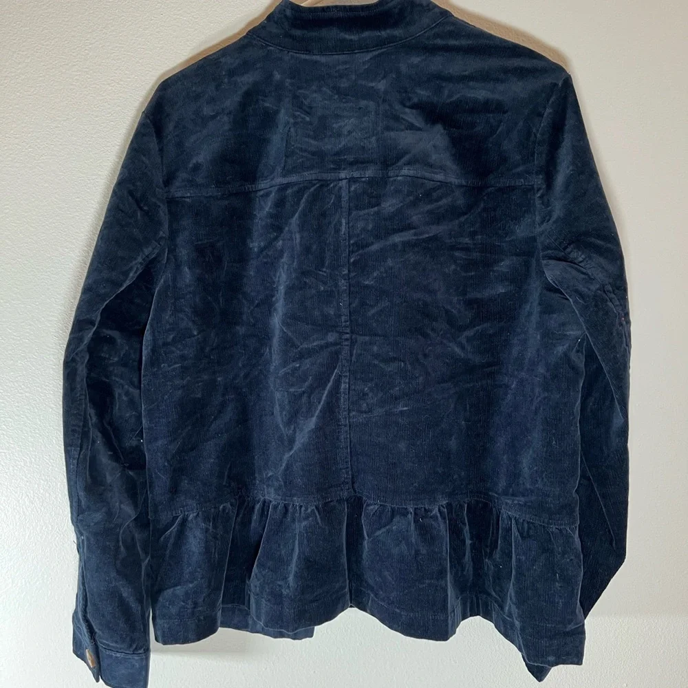 J. Jill L‎ peplum Navy Corduroy Jacket